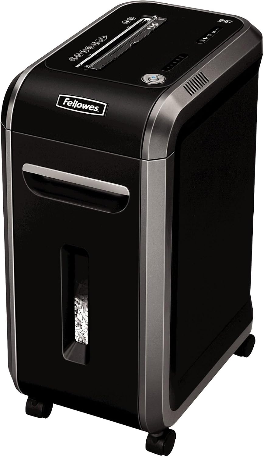 Fellowes Powershred 99Ci 18-Sheet 100% Jam-Proof Heavy Duty Crosscut Paper Shredder Machine for Office and Home, Black\/Gray 3229912